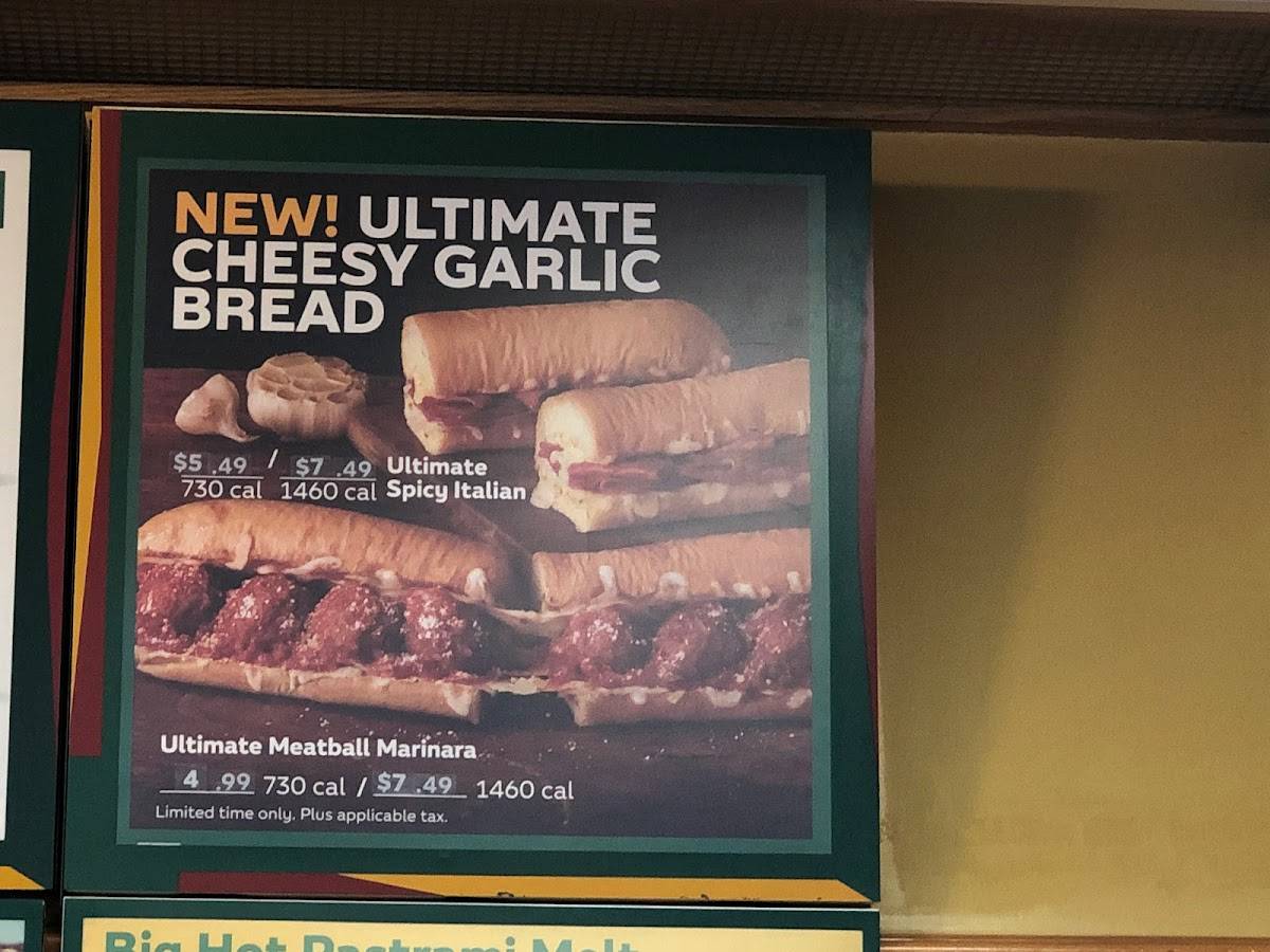 Subway меню