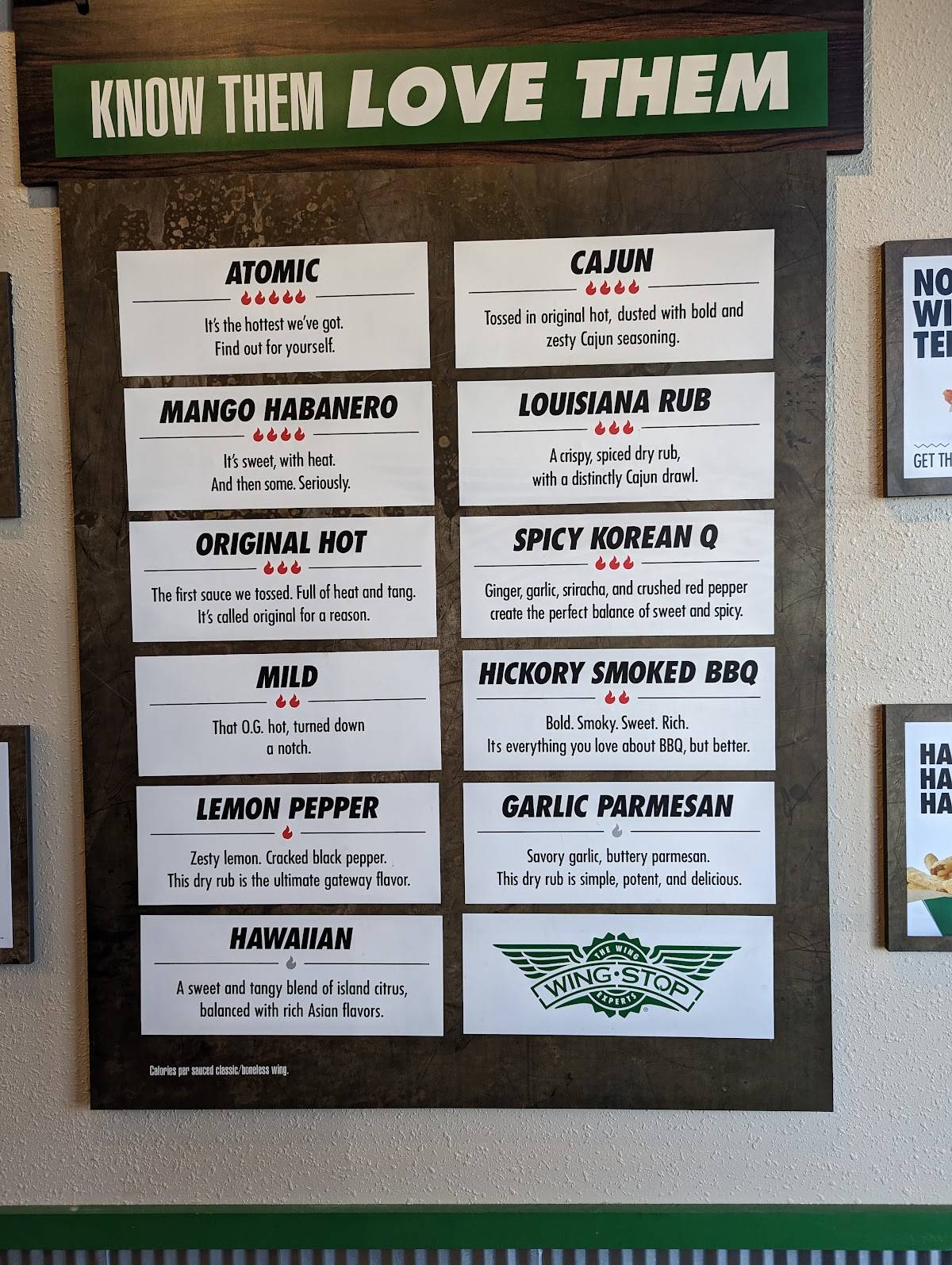 Wingstop меню