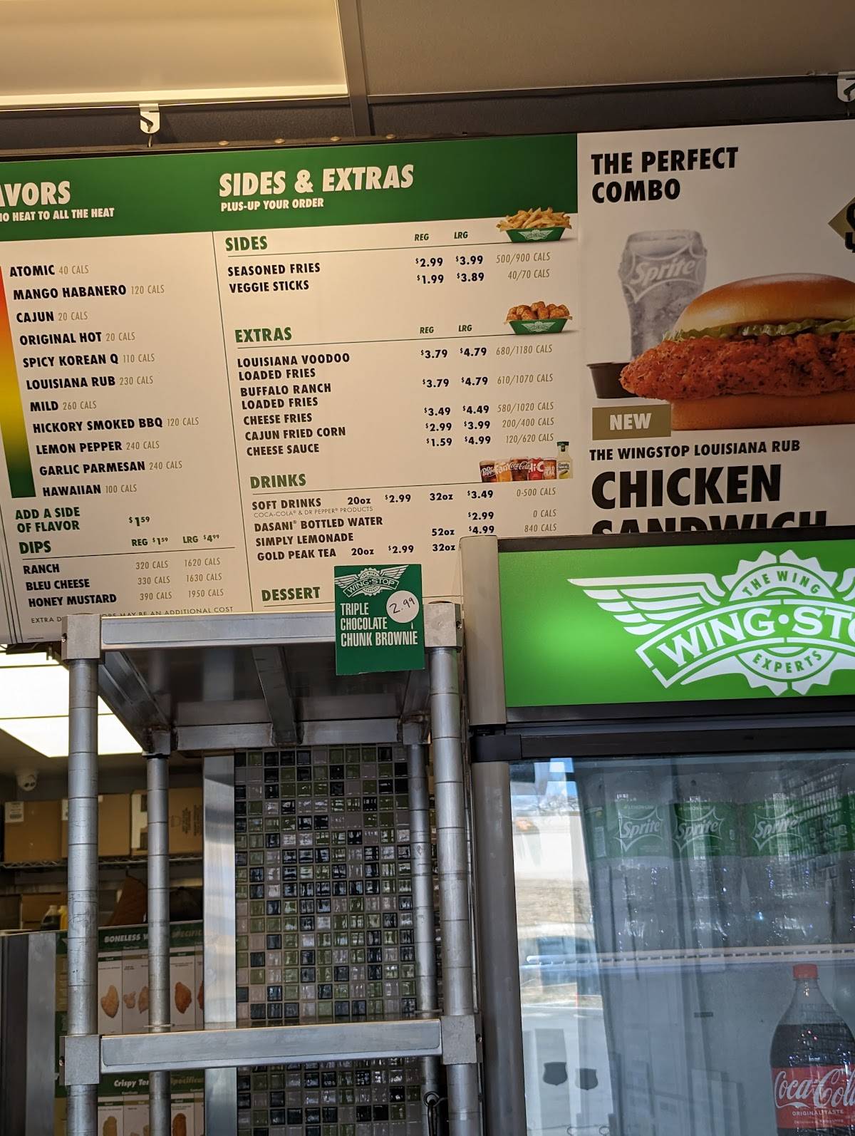 Wingstop меню