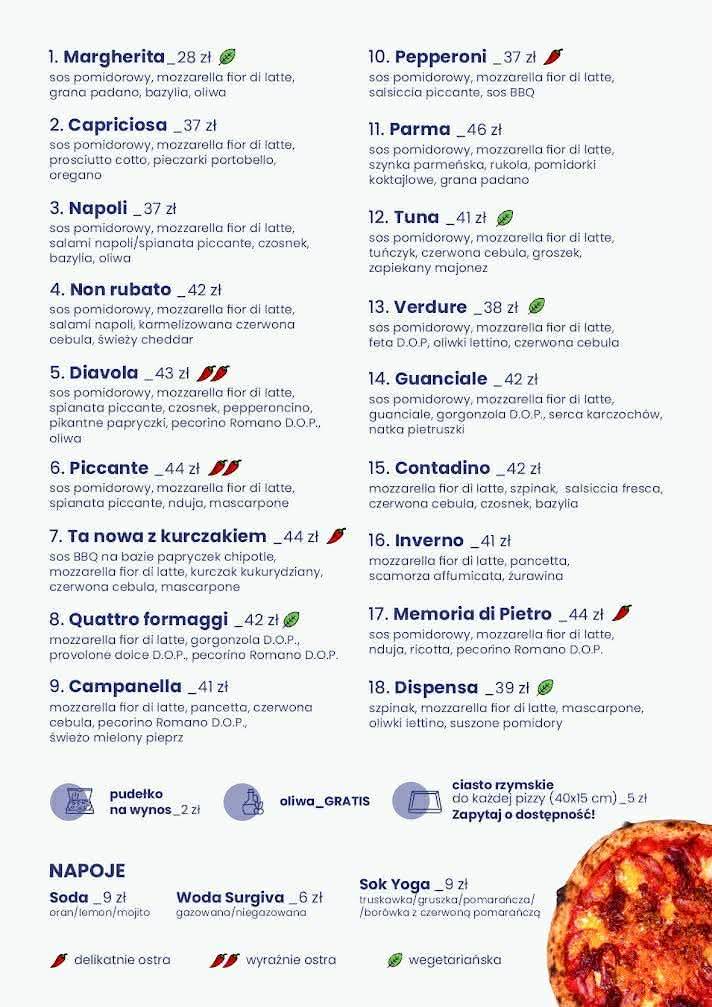 Missione Pizza Rzeszów Brydaka меню