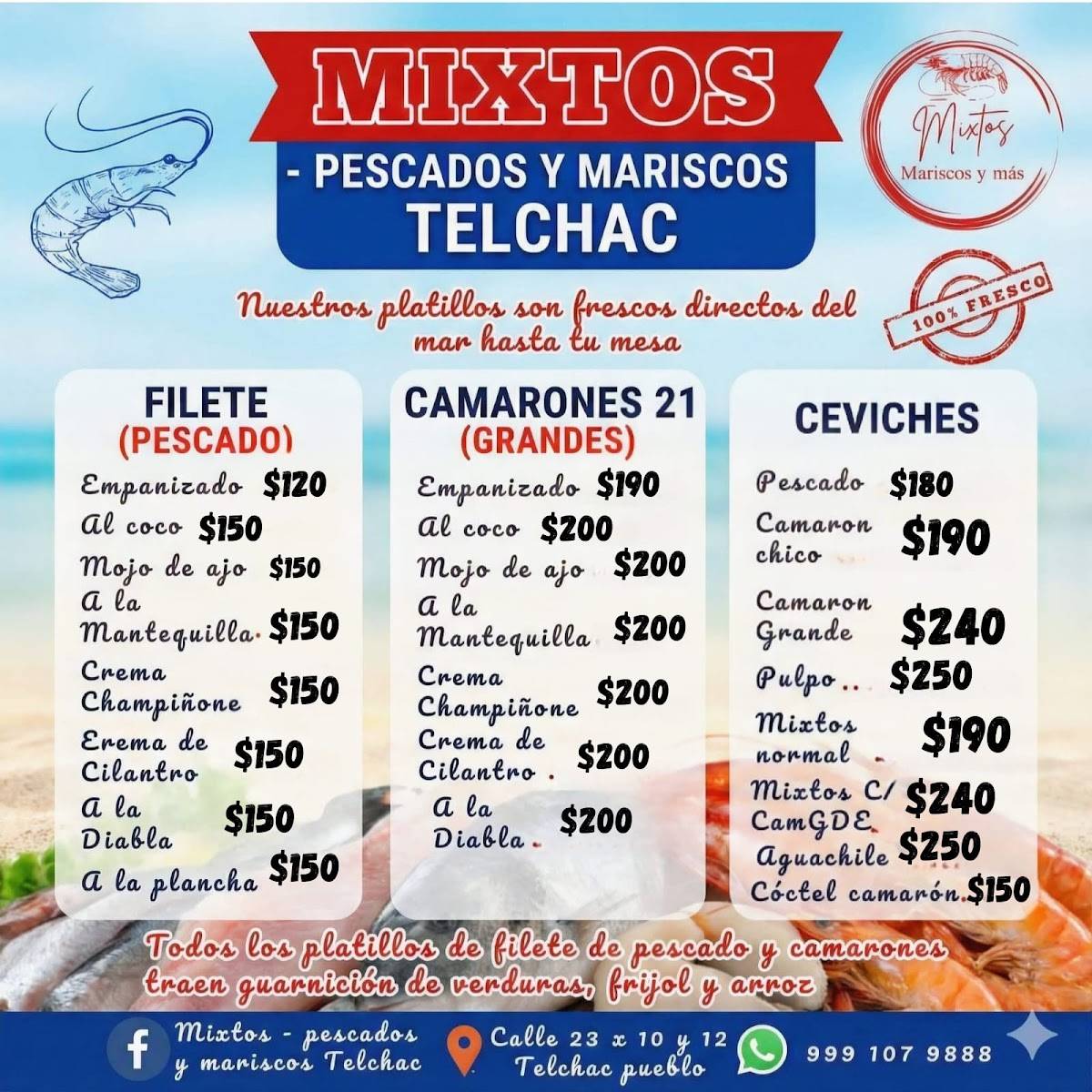 Mixtos меню