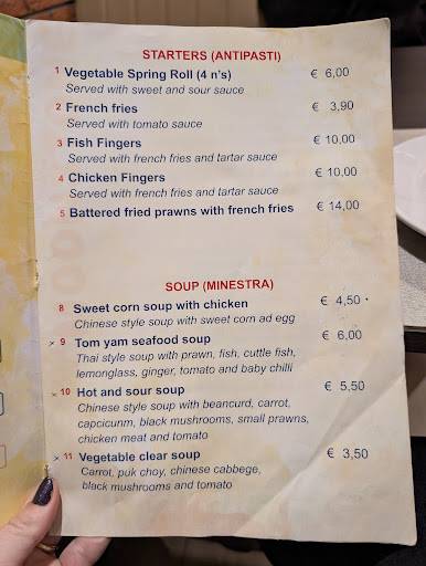 Moonstone Ristorante меню