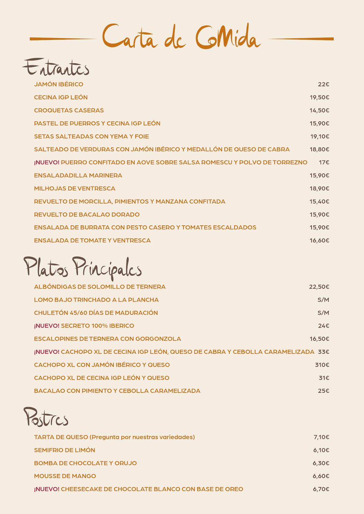 Mucha Miga Arganda Restaurante меню