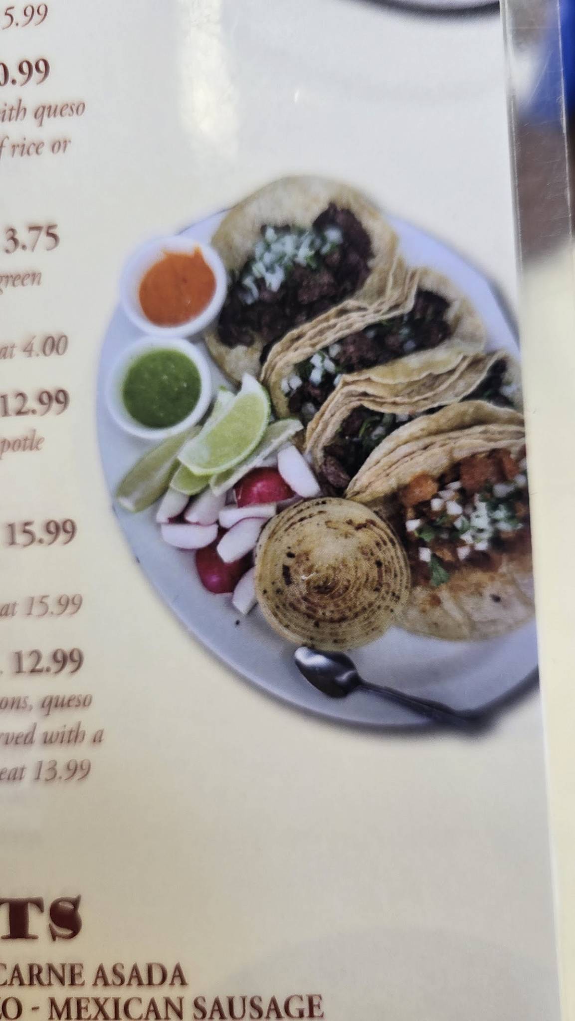 Murphys Restaurant меню