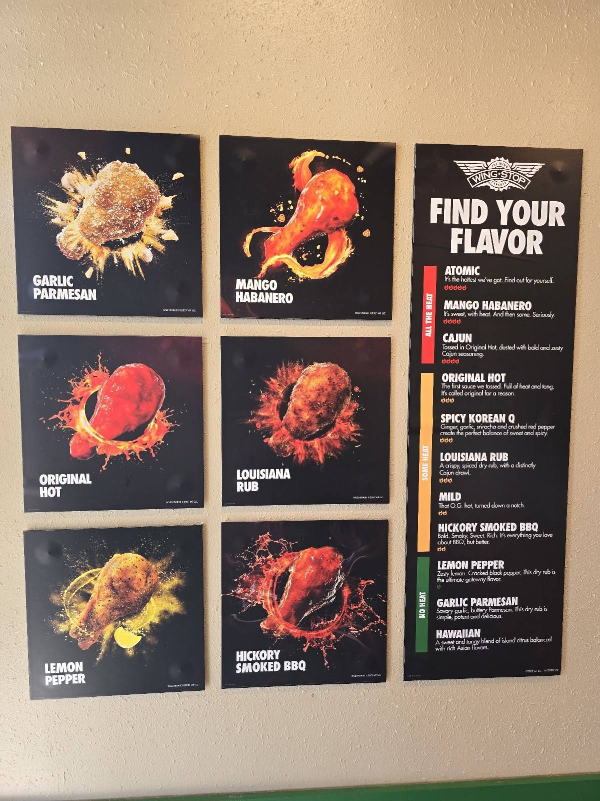 Wingstop меню
