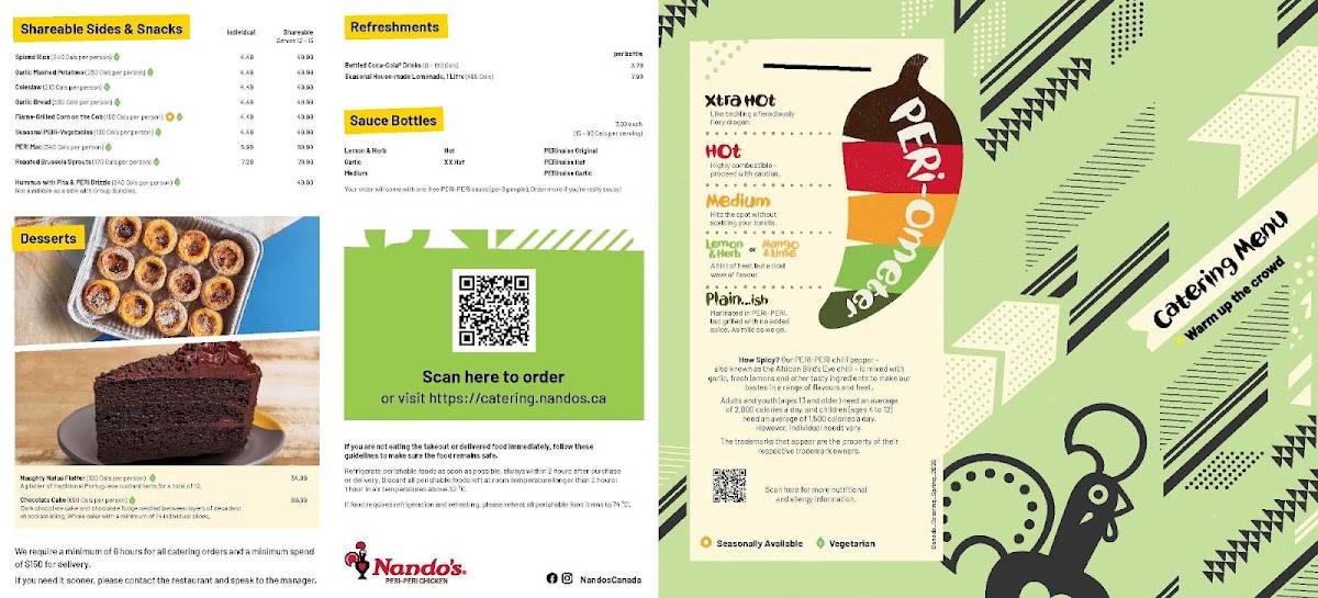 Nando's PERi-PERi меню