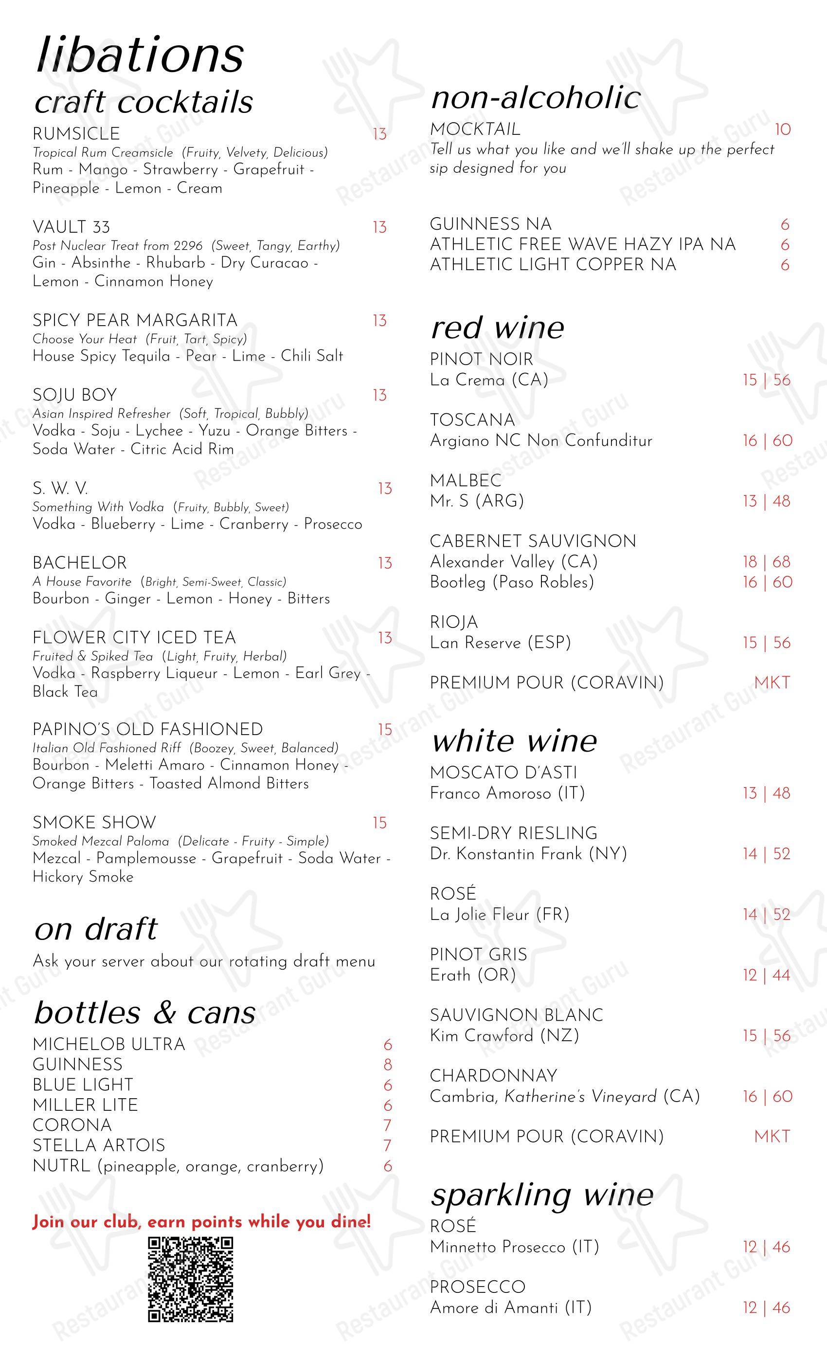 Native Rochester в Рочестере - Dinner Menu
