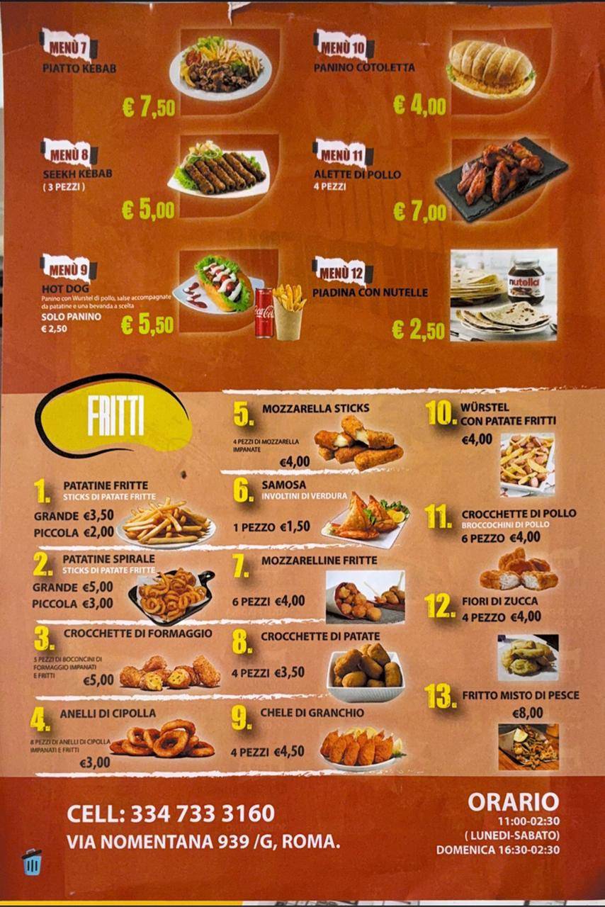 Niko kebab меню
