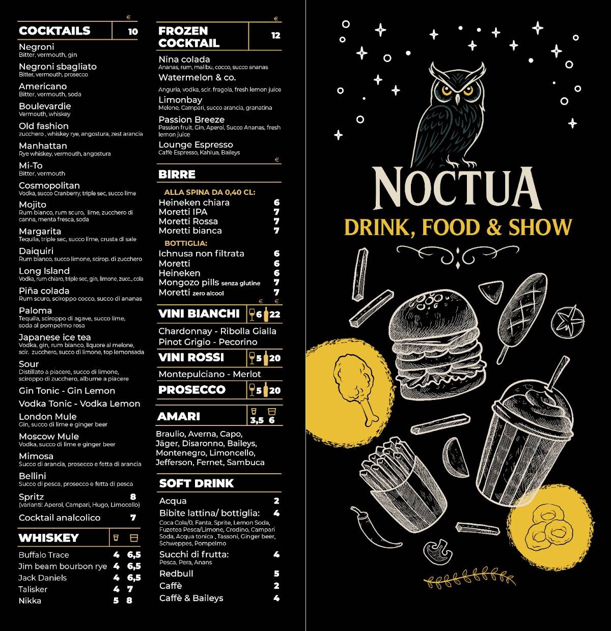 Noctua меню