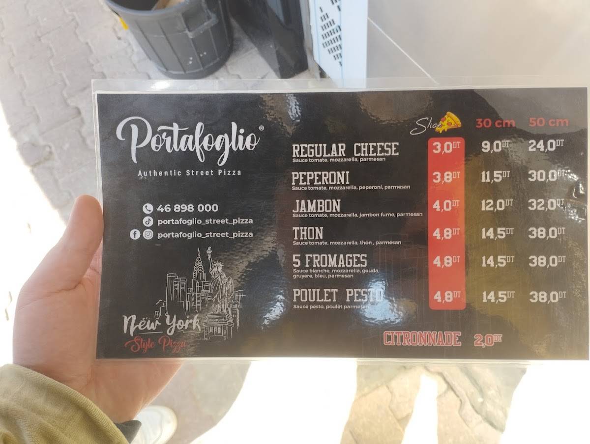 PORTAFOGLIO меню