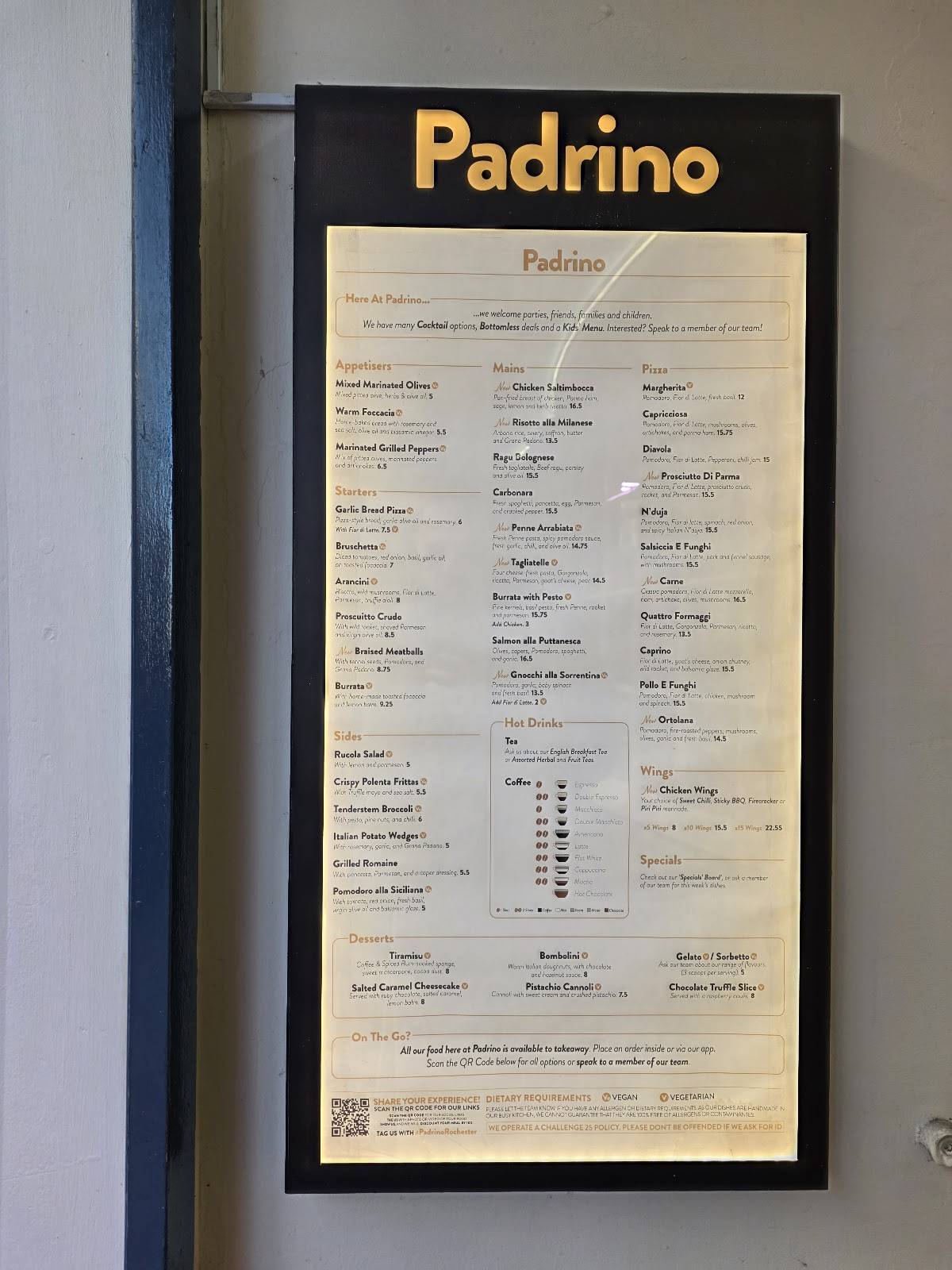 Padrino Pizza меню