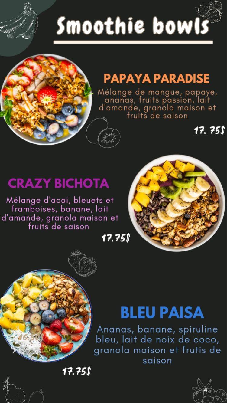Palépops меню