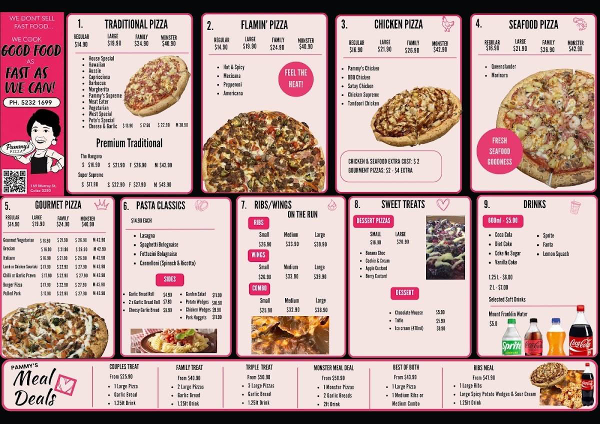 Pammy's Pizza меню