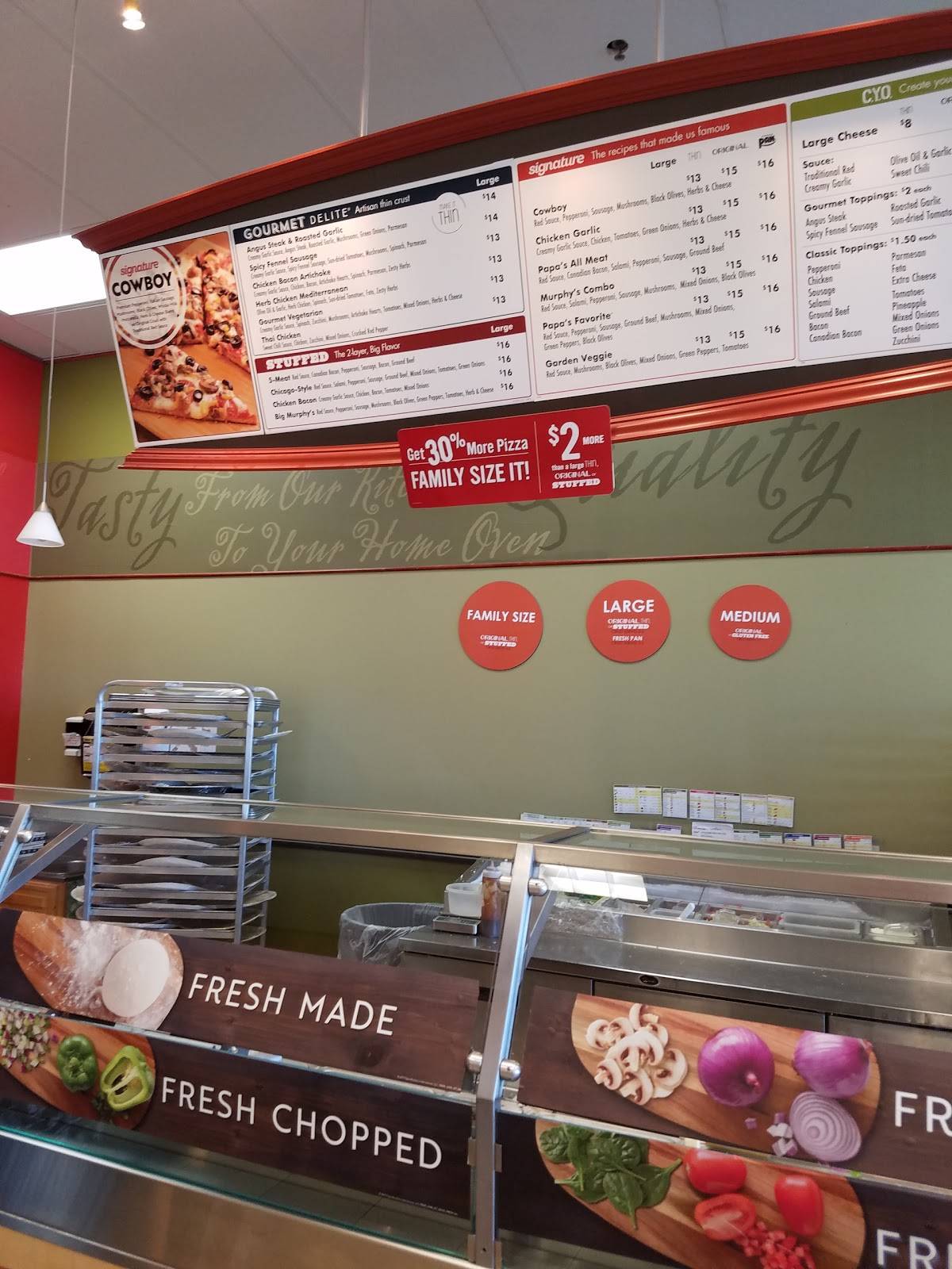 Papa Murphy's Take 'N' Bake Pizza меню