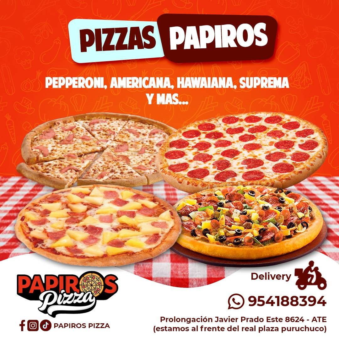 Papiros Pizza меню