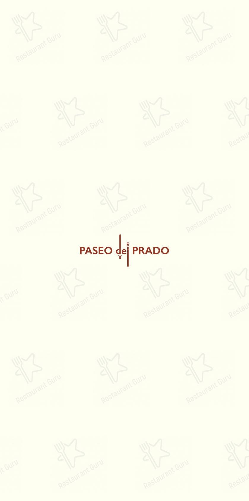 Меню Paseo del Prado - еда и напитки