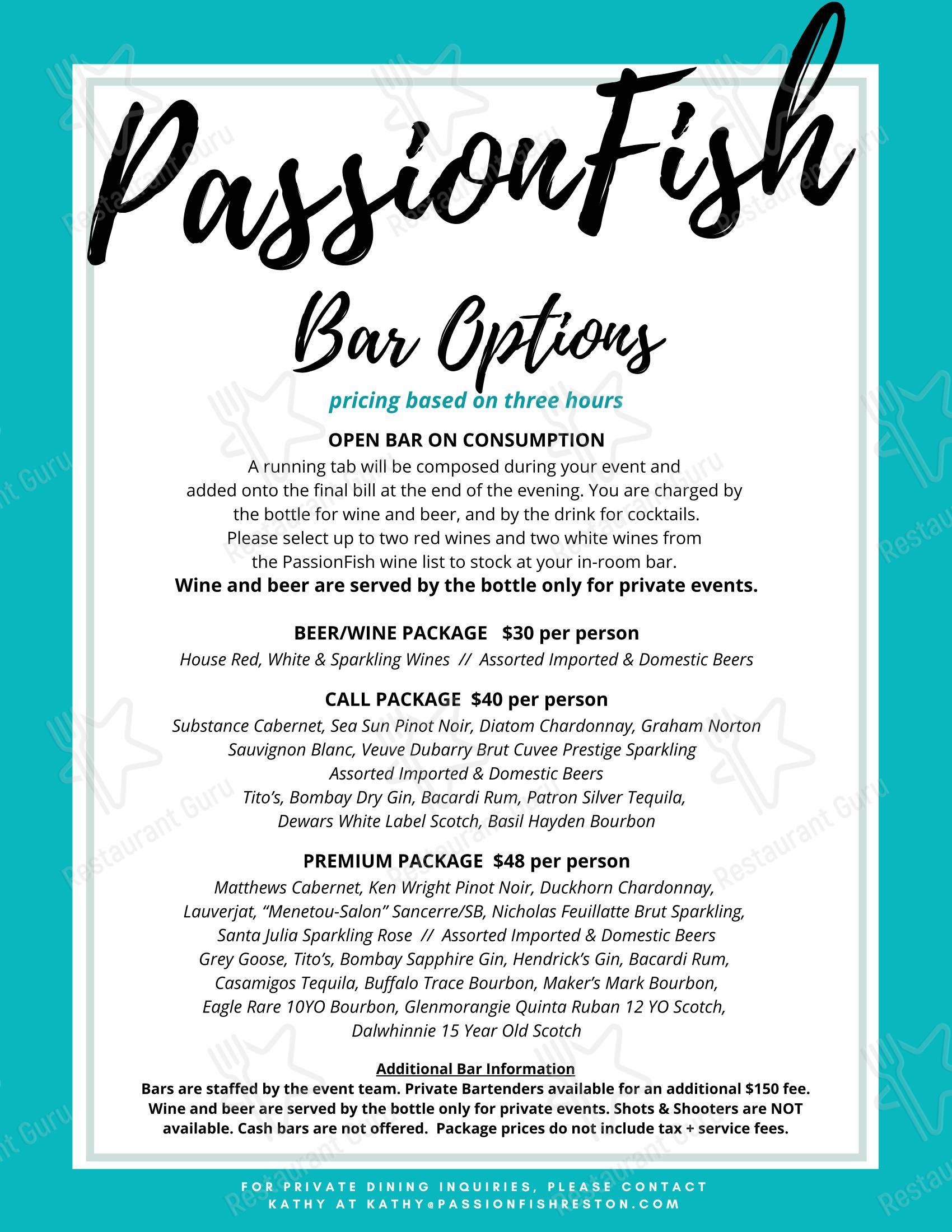 Детское ресторана PassionFish Reston