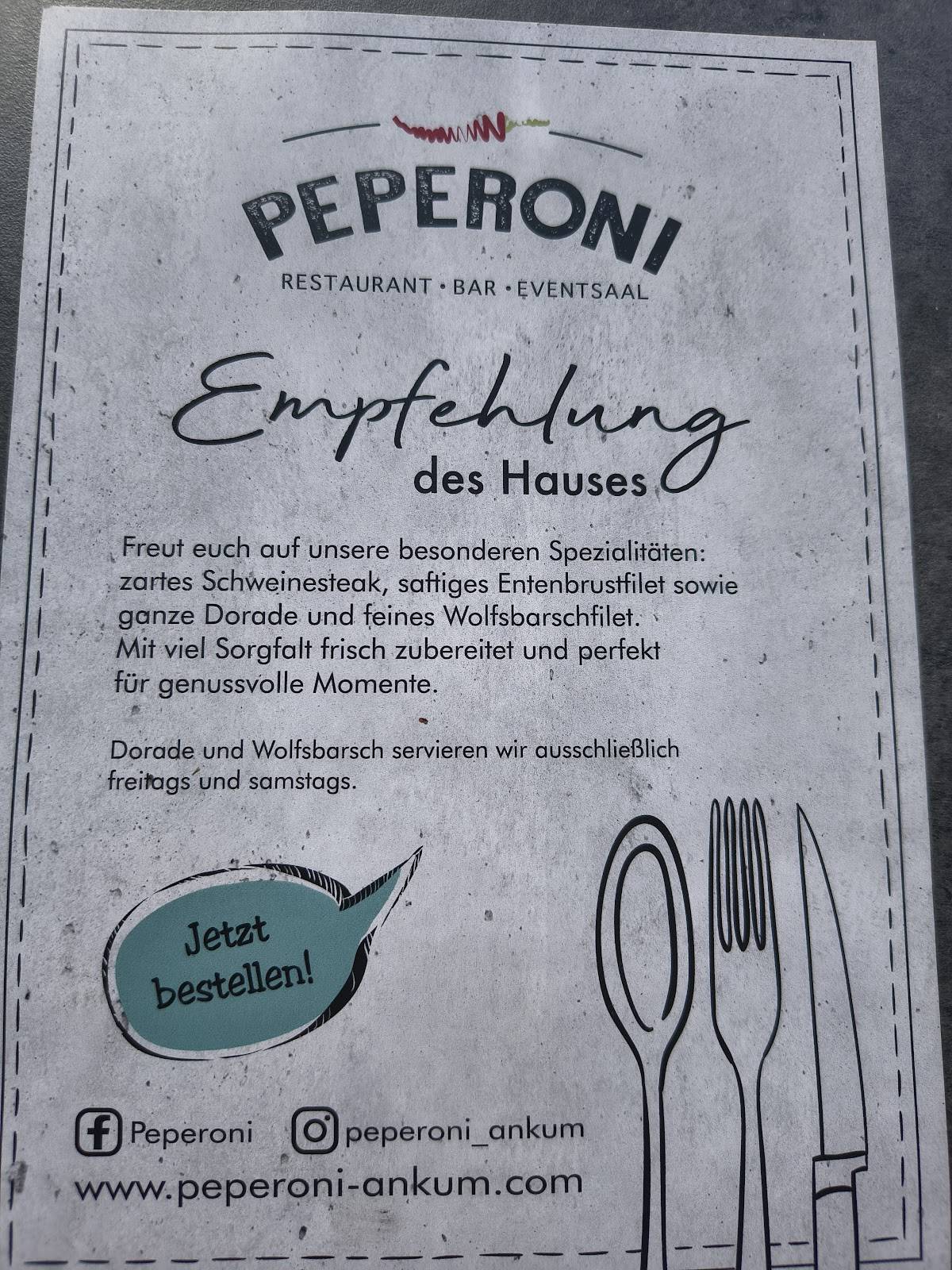 Peperoni bei Onkel Otto меню
