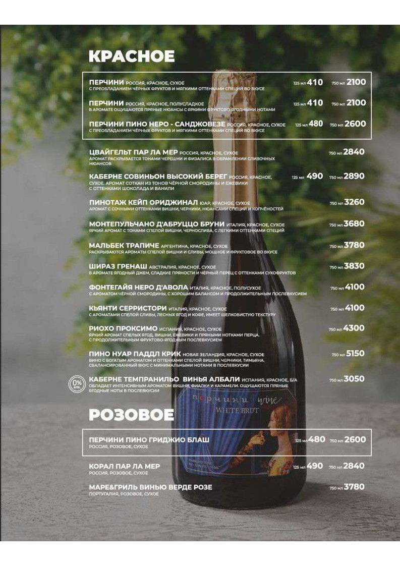 Перчини меню