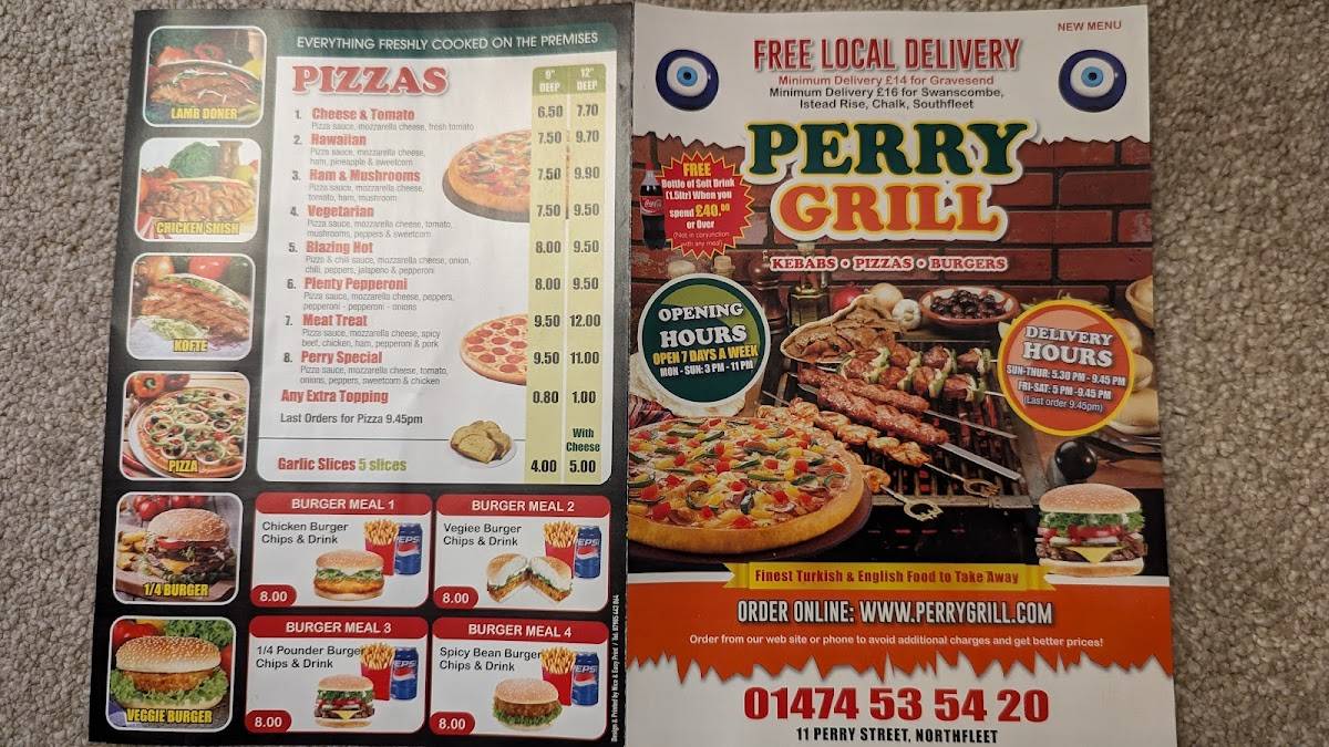 Perry Grill меню