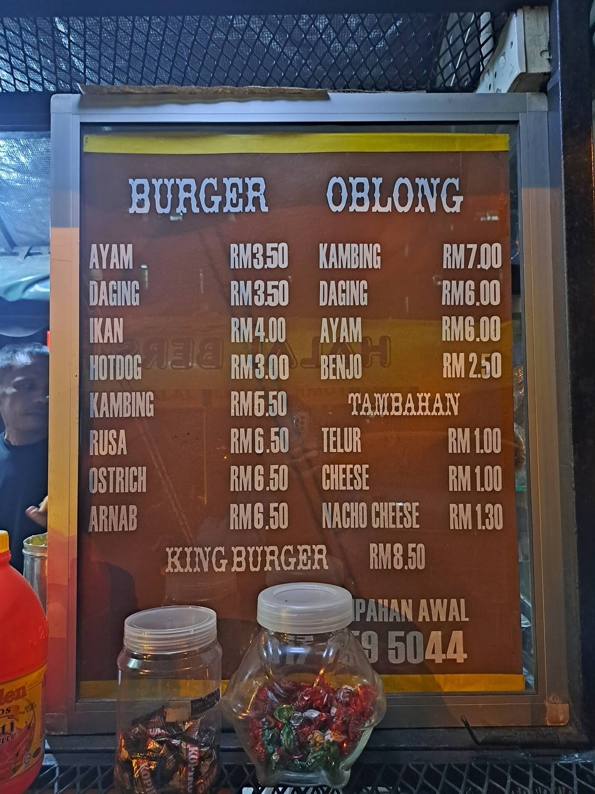 Perwira Burger Parit Raja меню