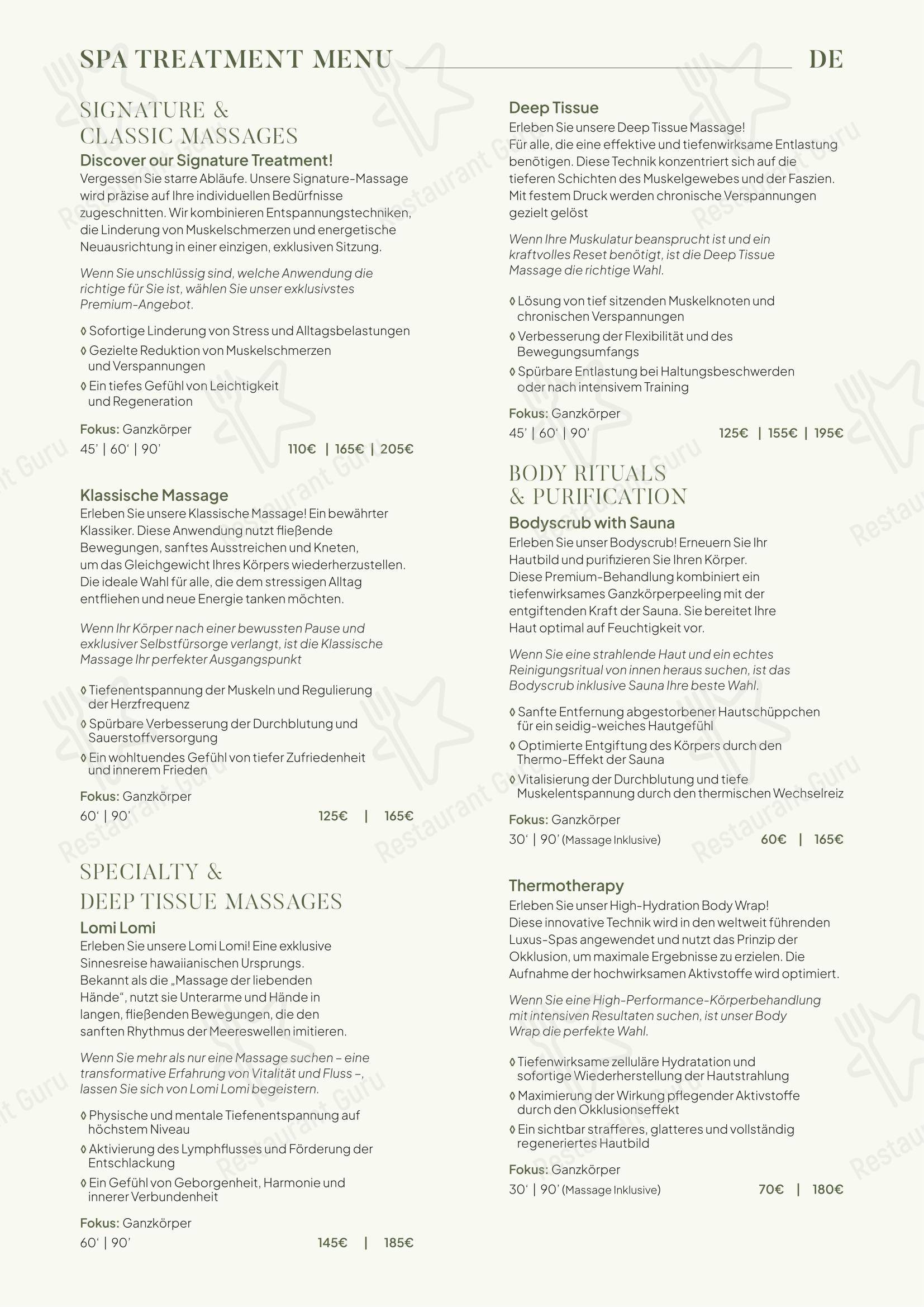 Меню напитков ресторана Pestana Berlin Tiergarten