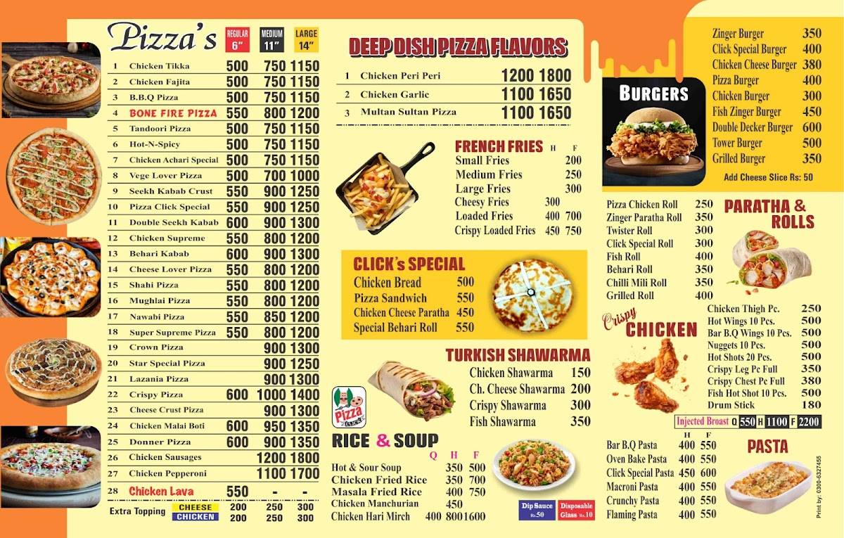 Pizza Click меню