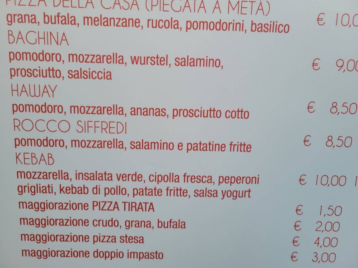 Pizza Da Flori меню