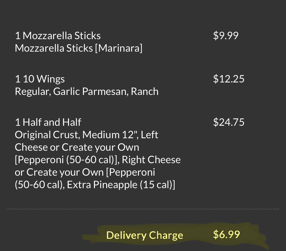 Pizza Factory меню
