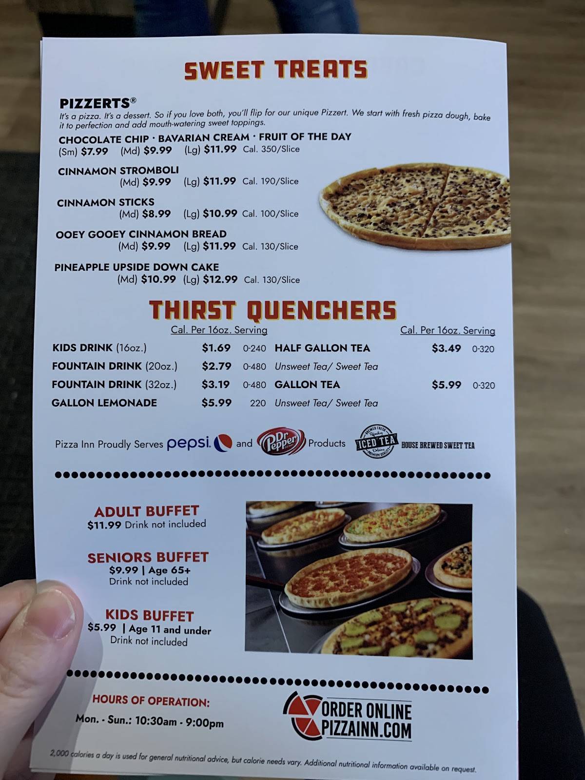 Pizza Inn меню