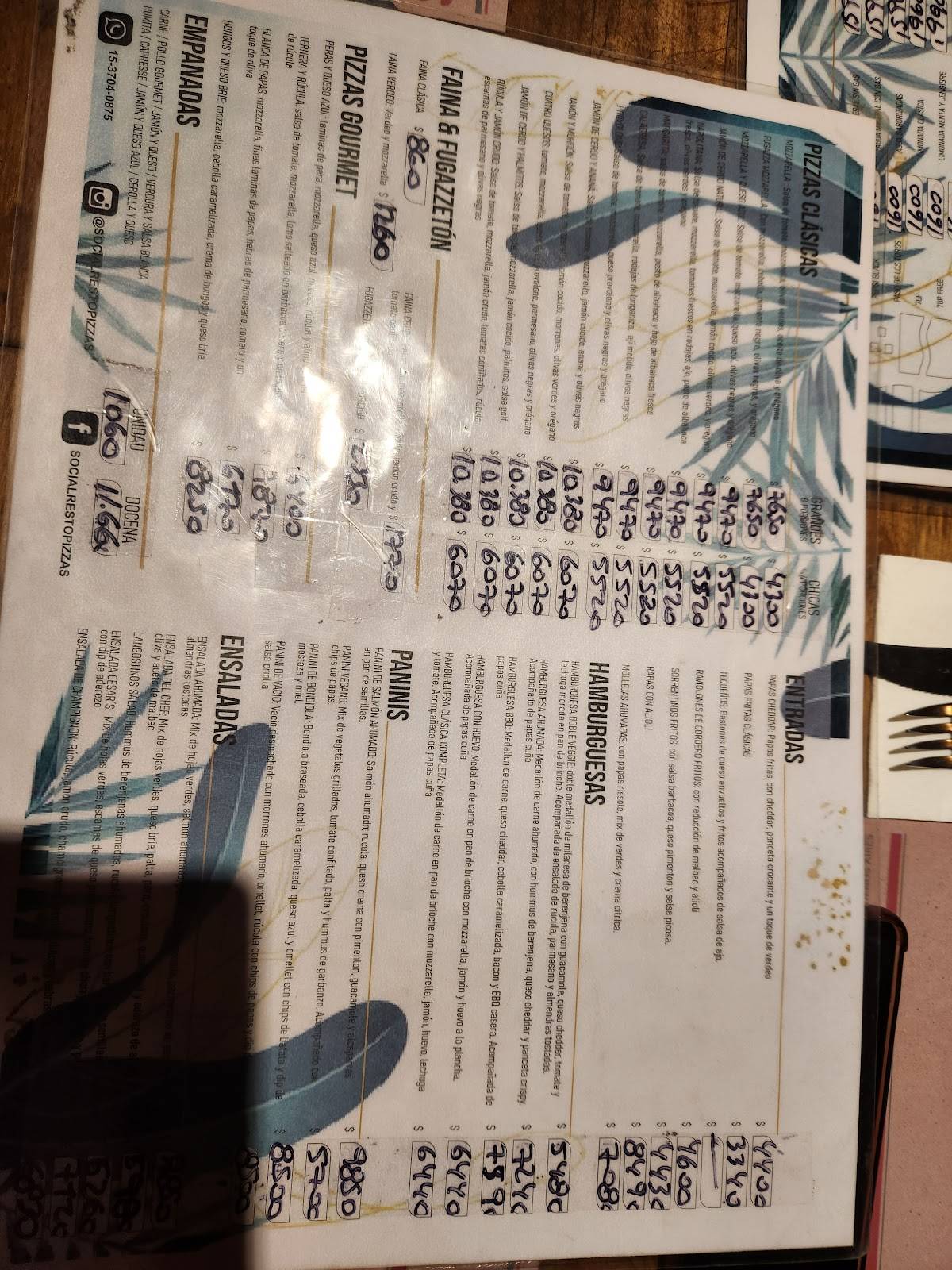 Pizza Resto & Social меню
