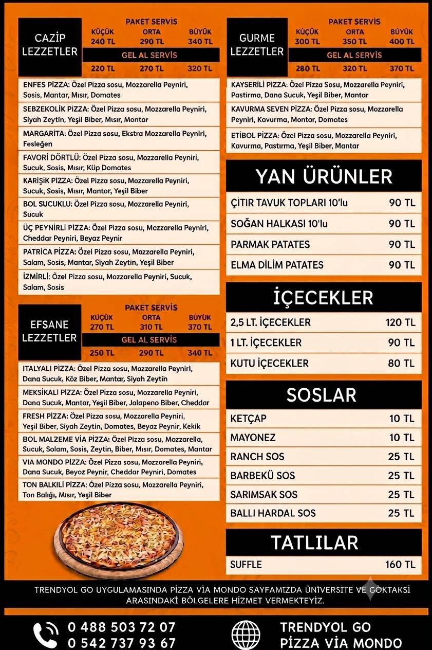 PizzaVia меню