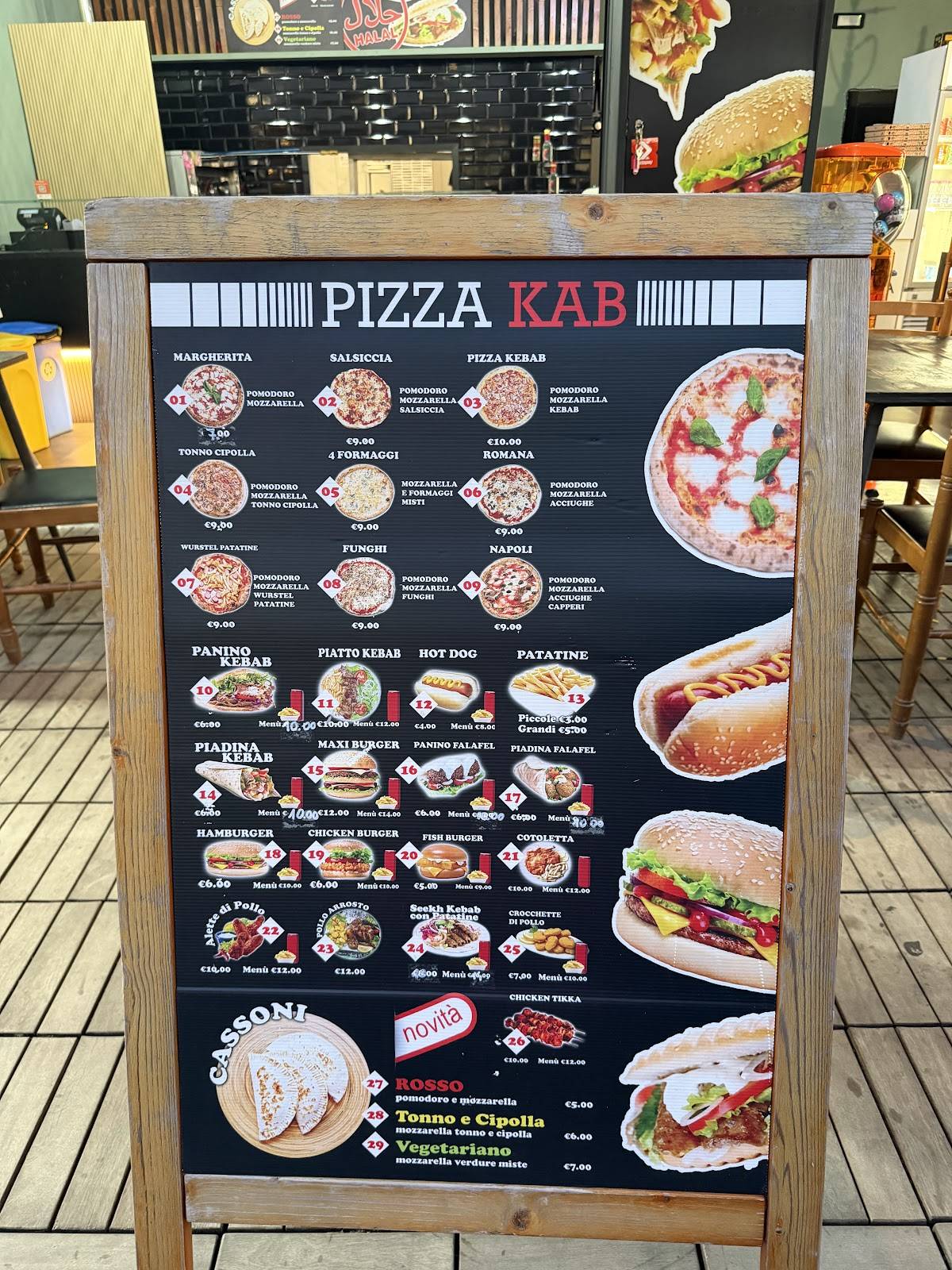 Pizzakab меню