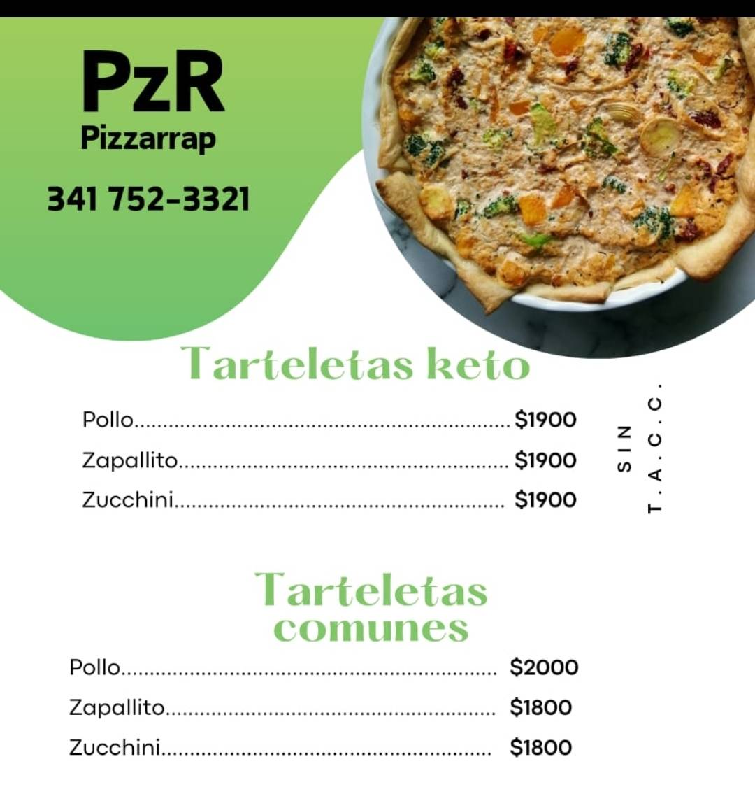 Pizzarrap меню
