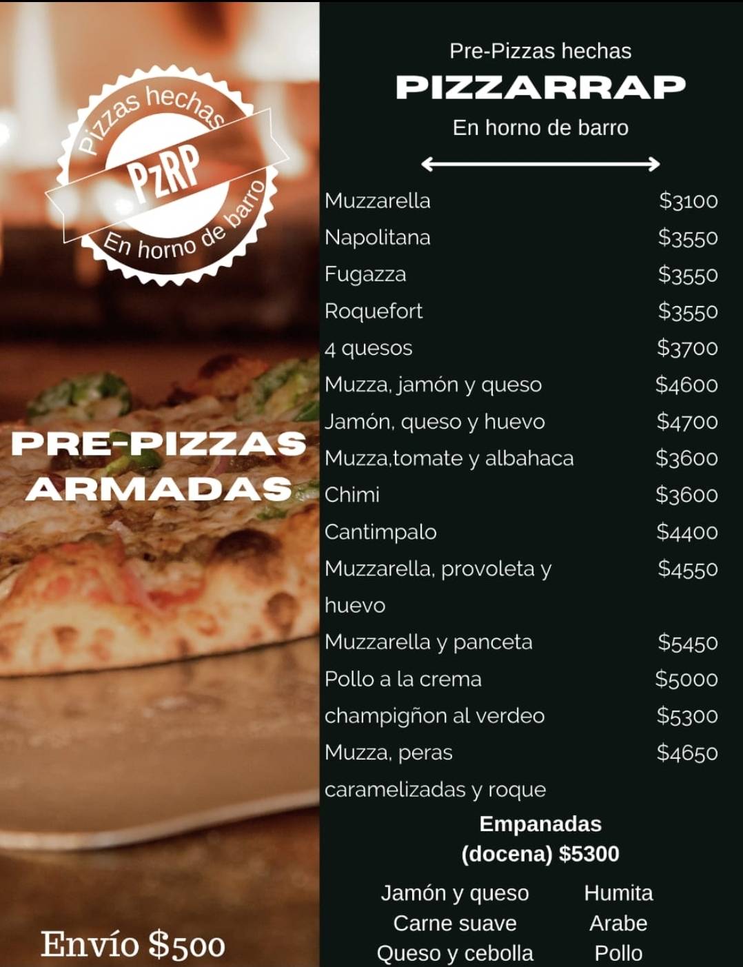 Pizzarrap меню