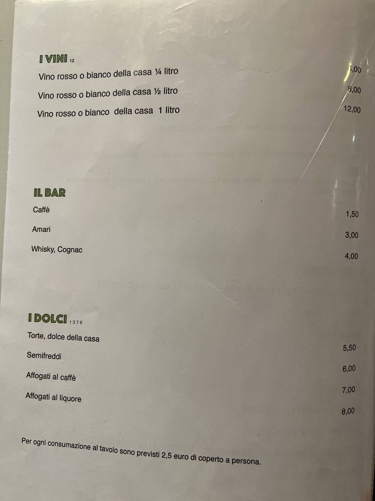 Pizzeria D'Este меню