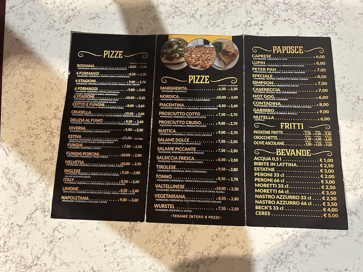 Pizzeria Helvetia меню