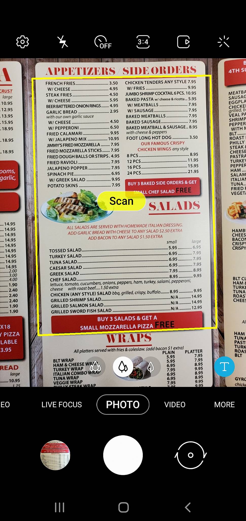 Jimmy's Pizza меню