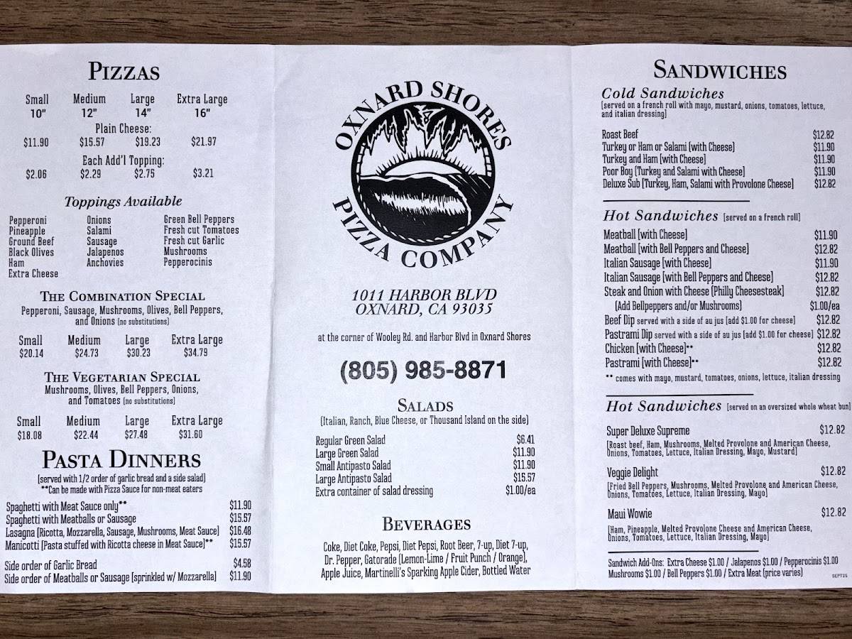 Pizza Co меню