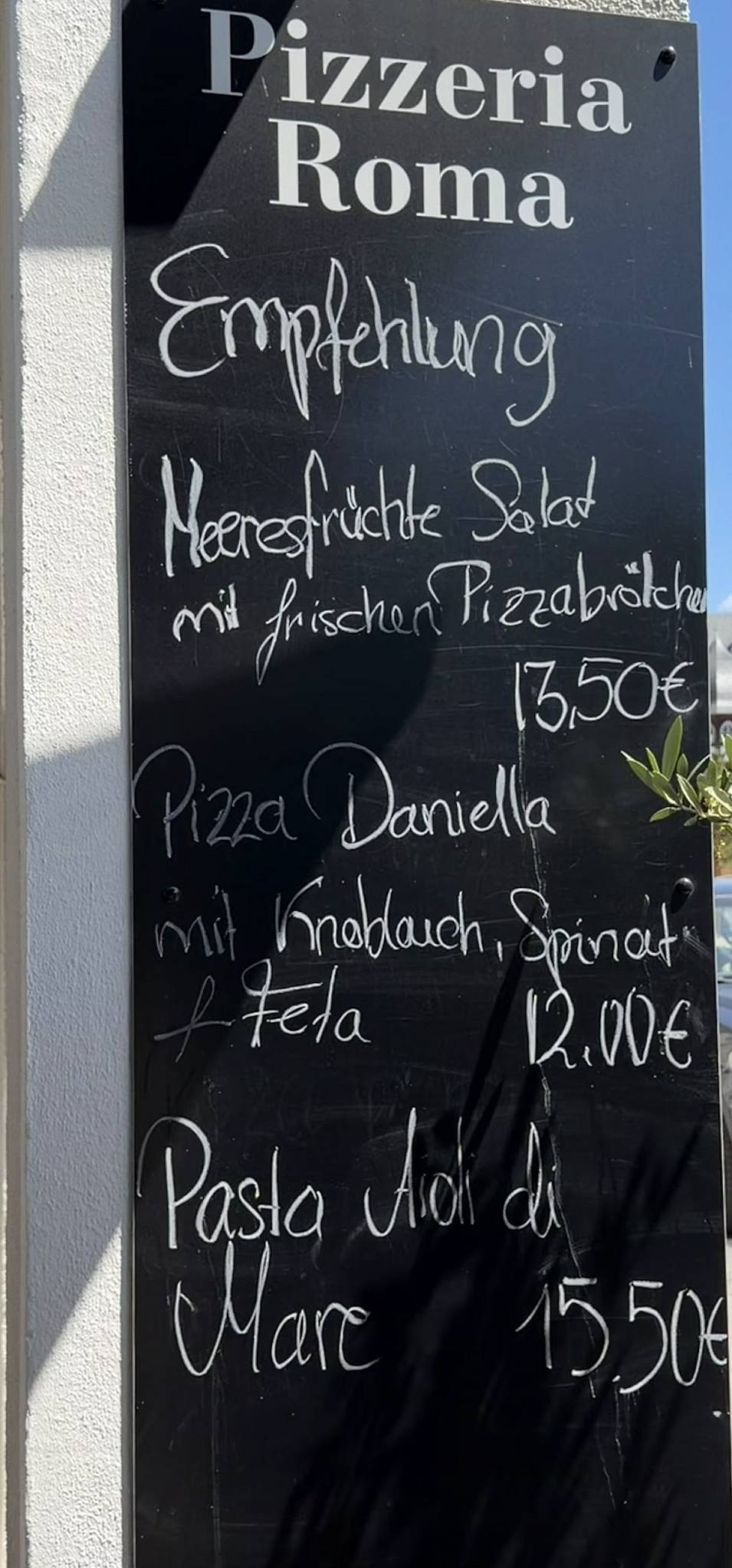 Pizzeria Roma меню