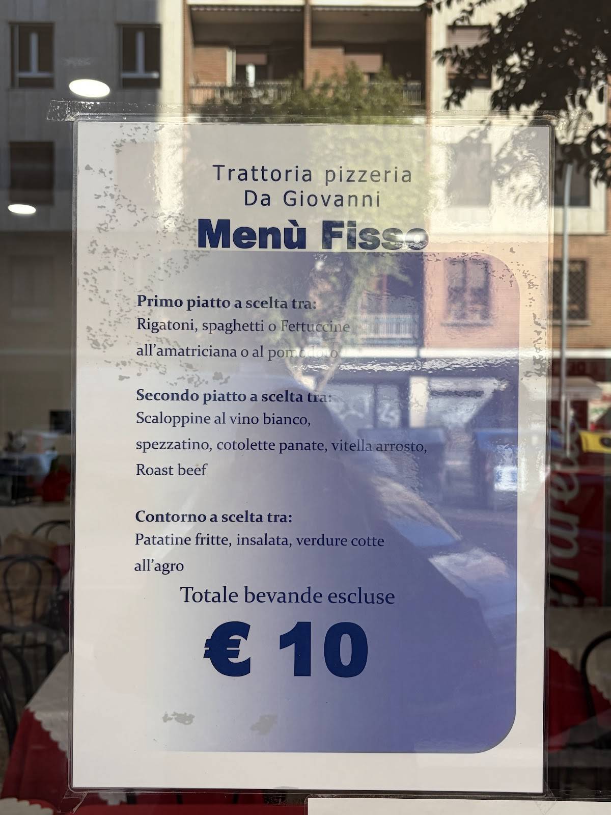 Pizzeria da Giovanni меню