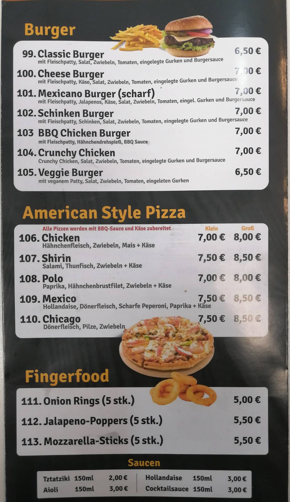 Pizzeria shirin меню