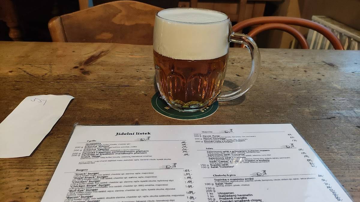 Plzeňská Restaurace Snack Bar меню