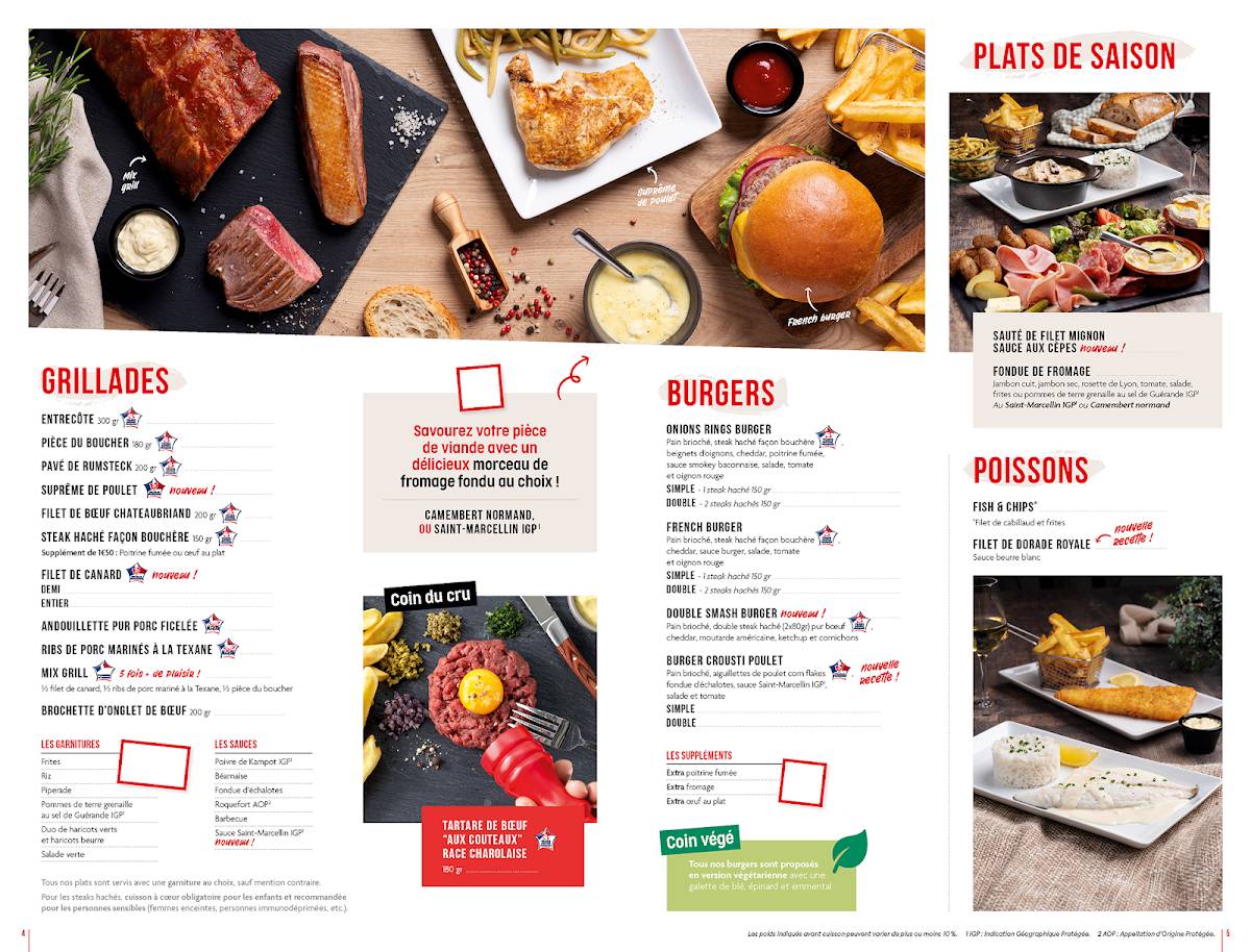 Restaurant Poivre Rouge Restaurant Grill меню