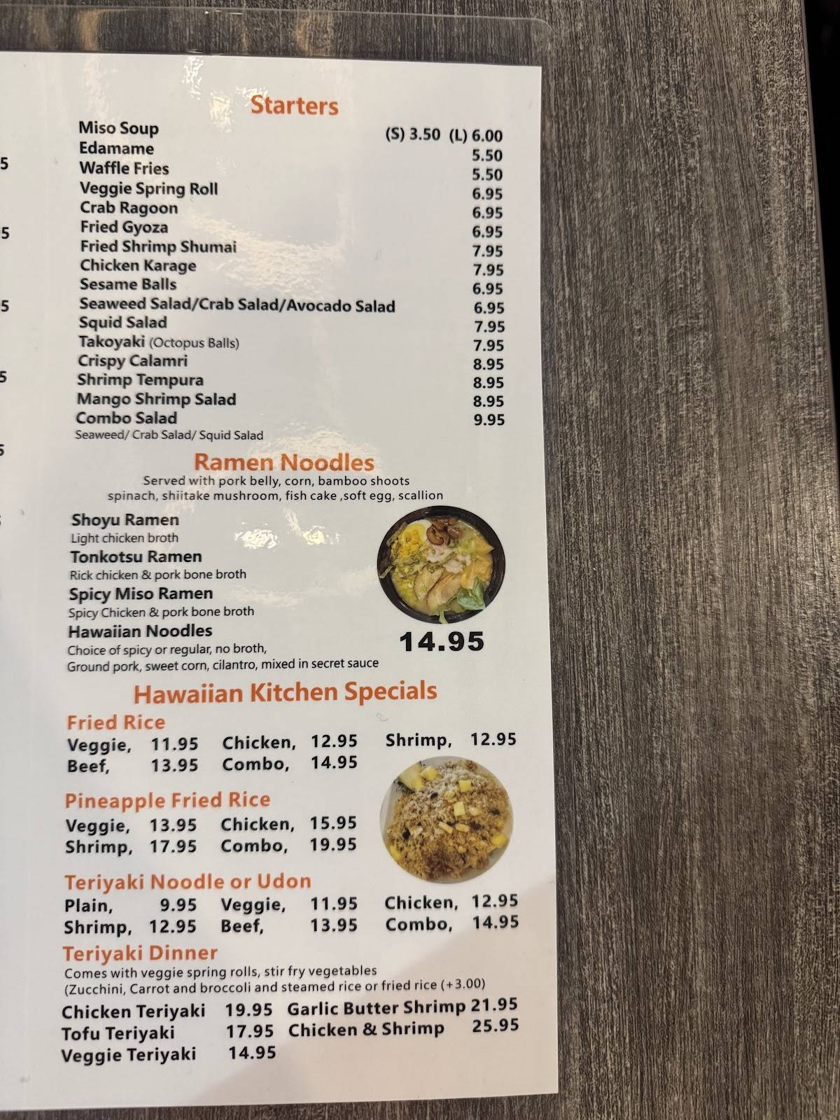 Poke Bowl меню