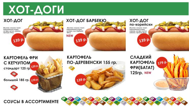 Семейное кафе Полёт меню