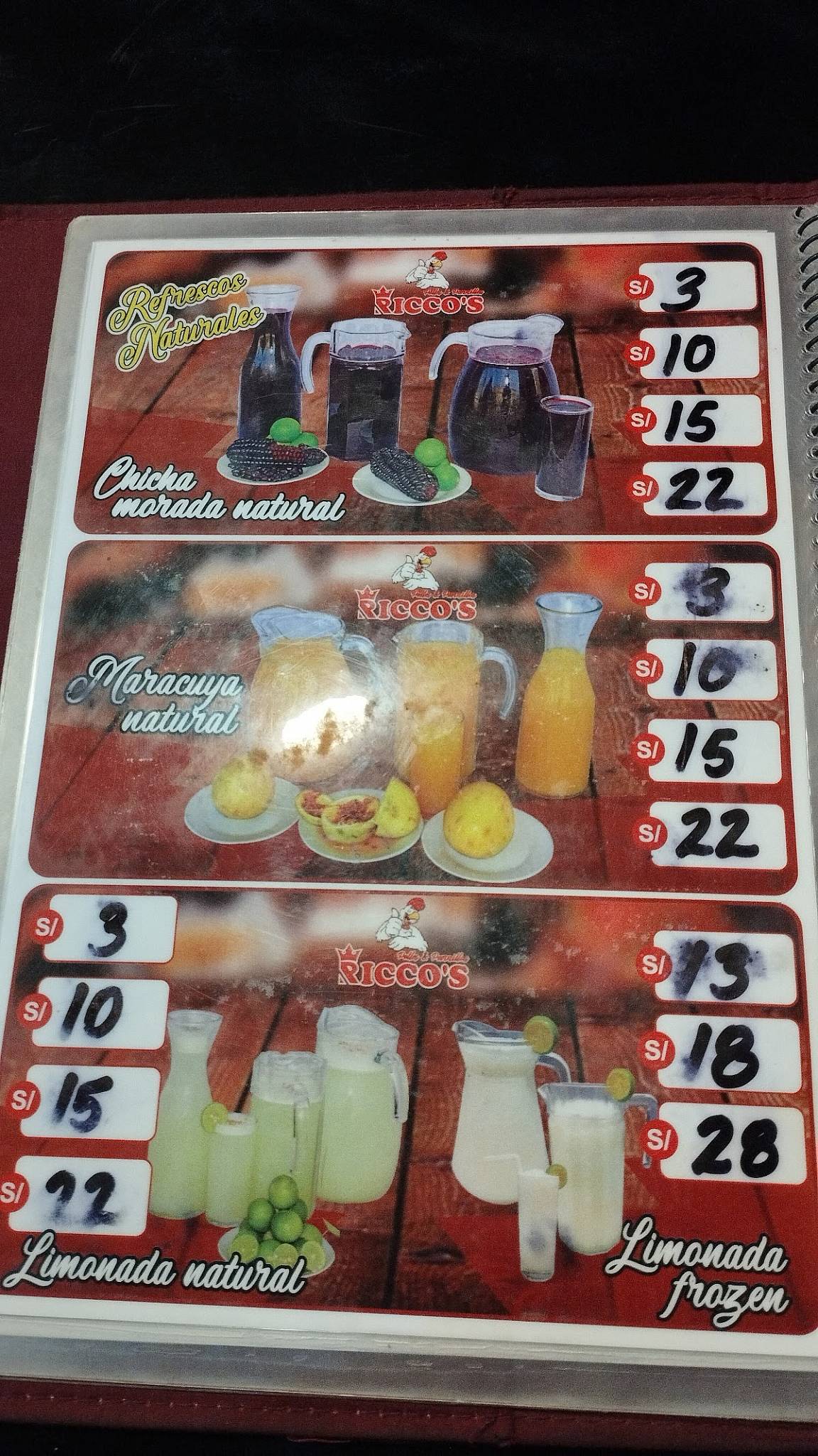 Pollos y Parrillas Ricco's - Wilson меню
