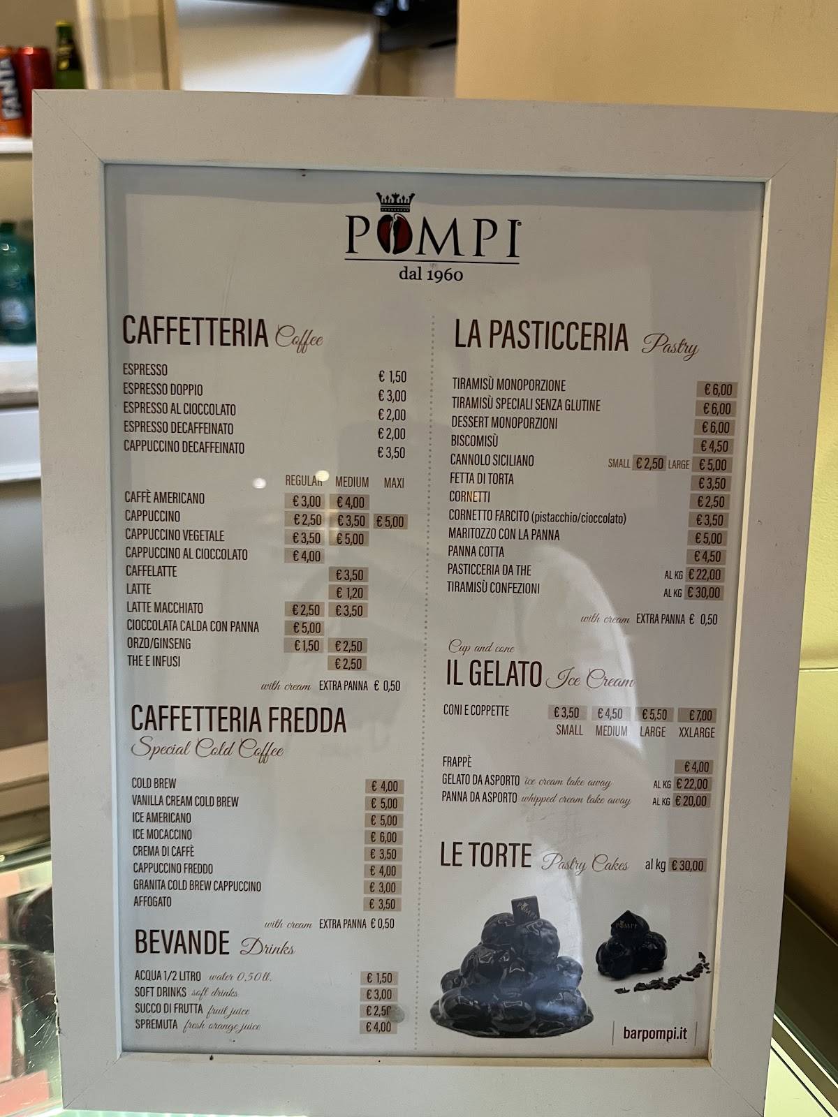 Pompi Trevi меню