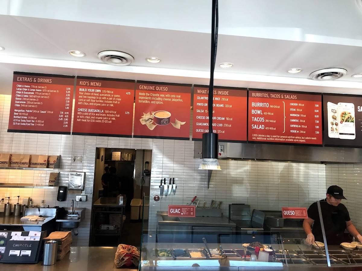 Chipotle Mexican Grill меню