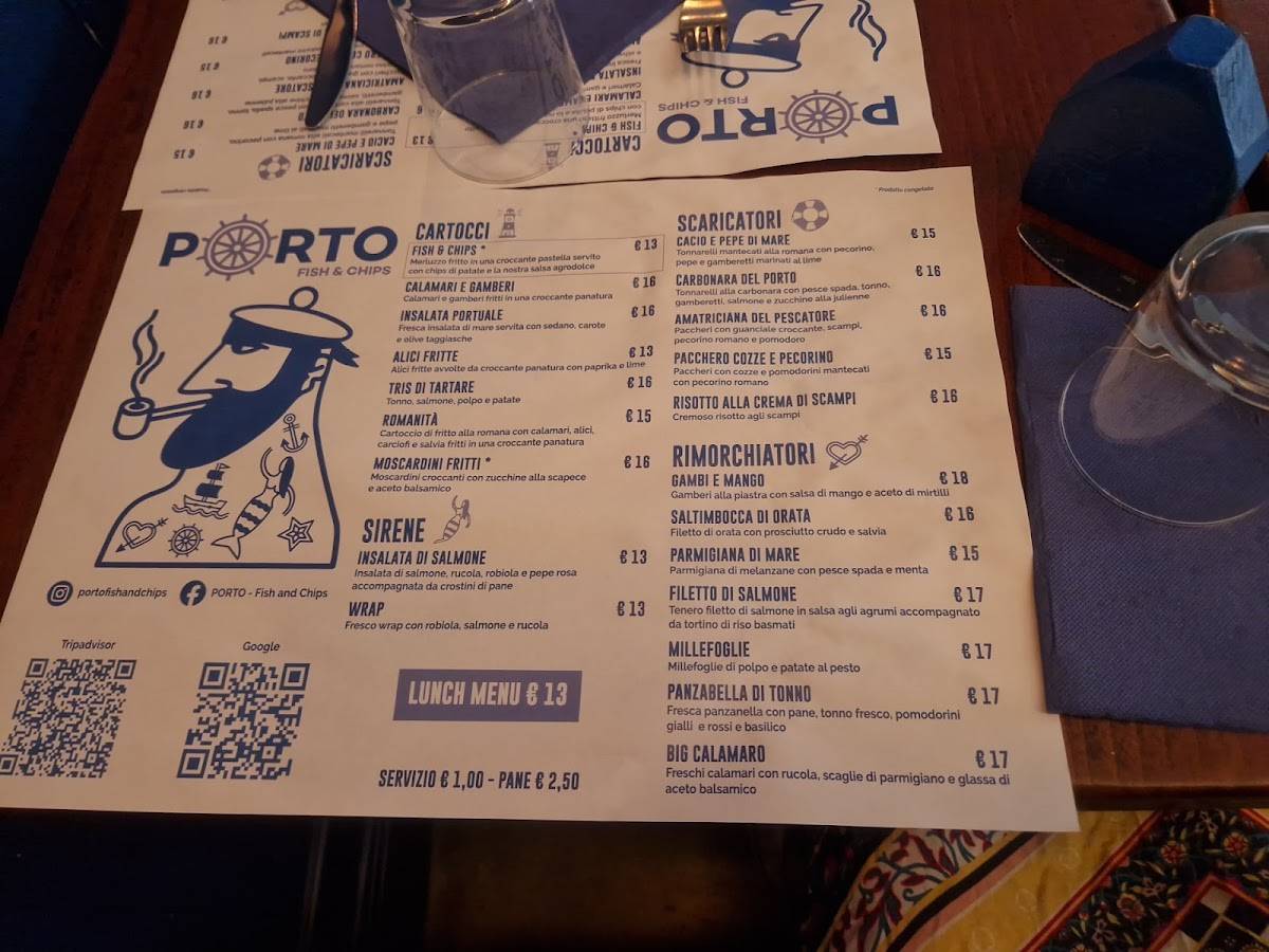 Porto Fish & Chips меню